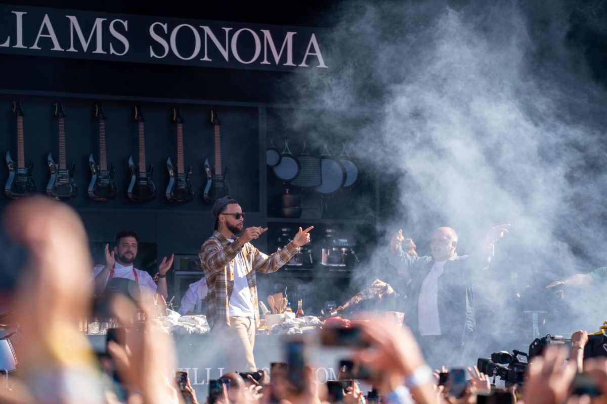 4x NBA Champion and 10x All Star Stephen Curry makes an entrance onto the Williams-Sonoma Culinary Stage at BottleRock Napa Valley on Saturday, May 25, 2024.