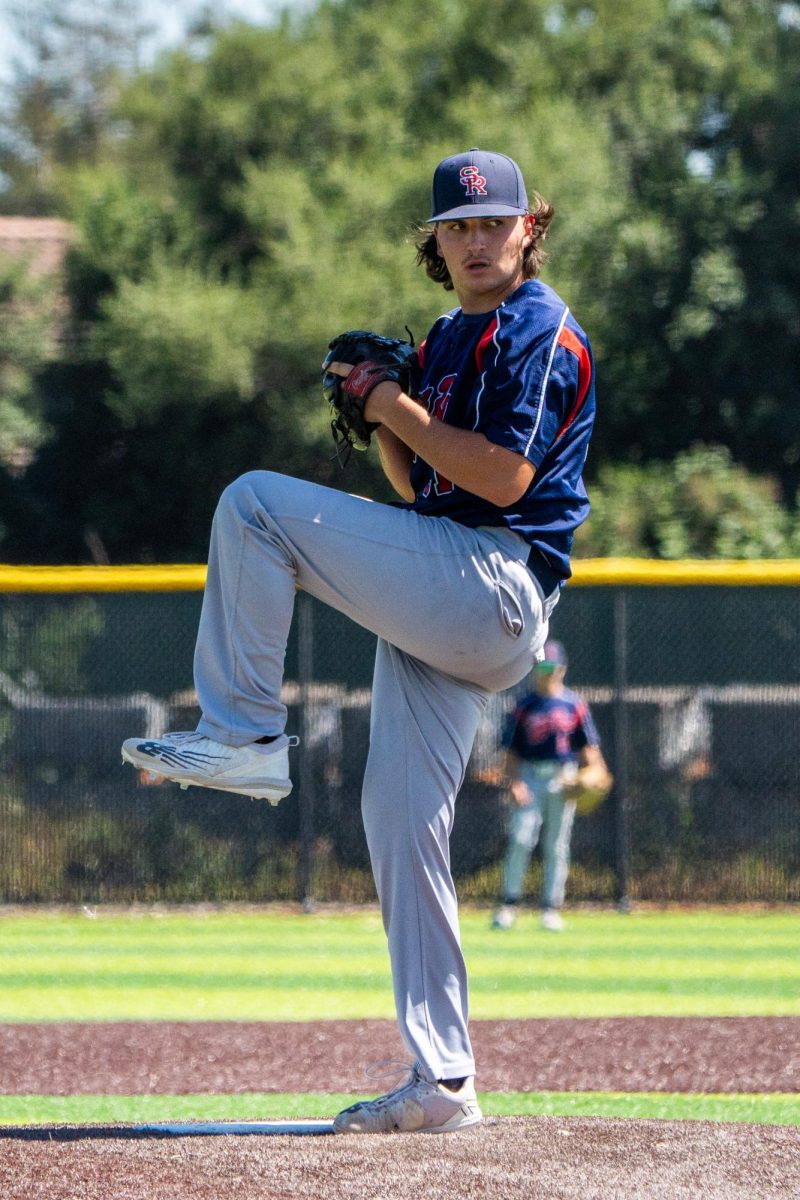 Luke Schat gets his first start of the season against Cabrillo College in the final round of the CCCAA Super Regionals in Hayward on Friday, May 10, 2024.