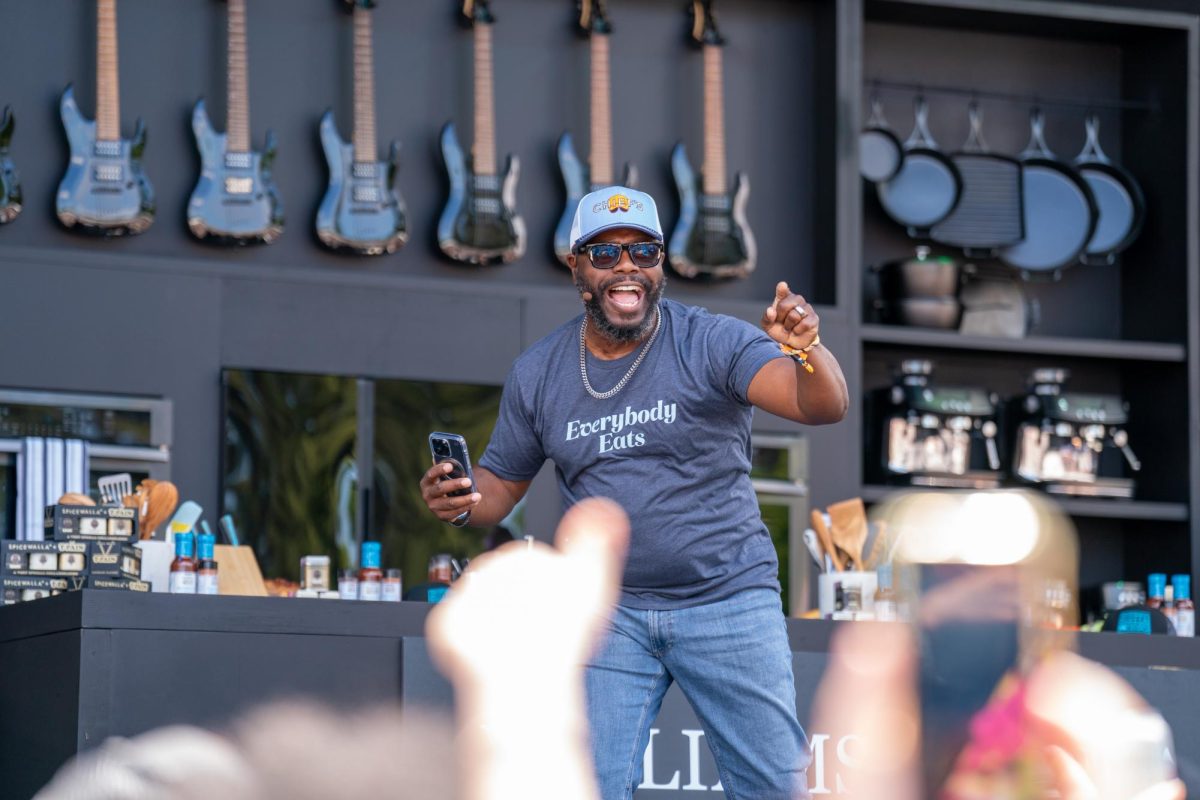 Rodney Scott struts his way out onto the Williams-Sonoma Culinary Stage at BottleRock Napa Valley on Saturday, May 25, 2024.