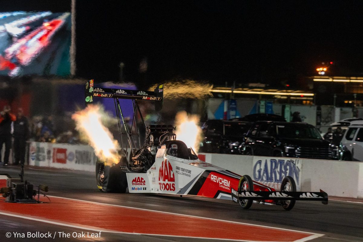 Top Fuel driver Doug Kalitta makes track history with his second run of 3.649 ET at 336.40 mph at the DENSO NHRA Sonoma Nationals on Friday, July 26, 2024 in Sonoma.