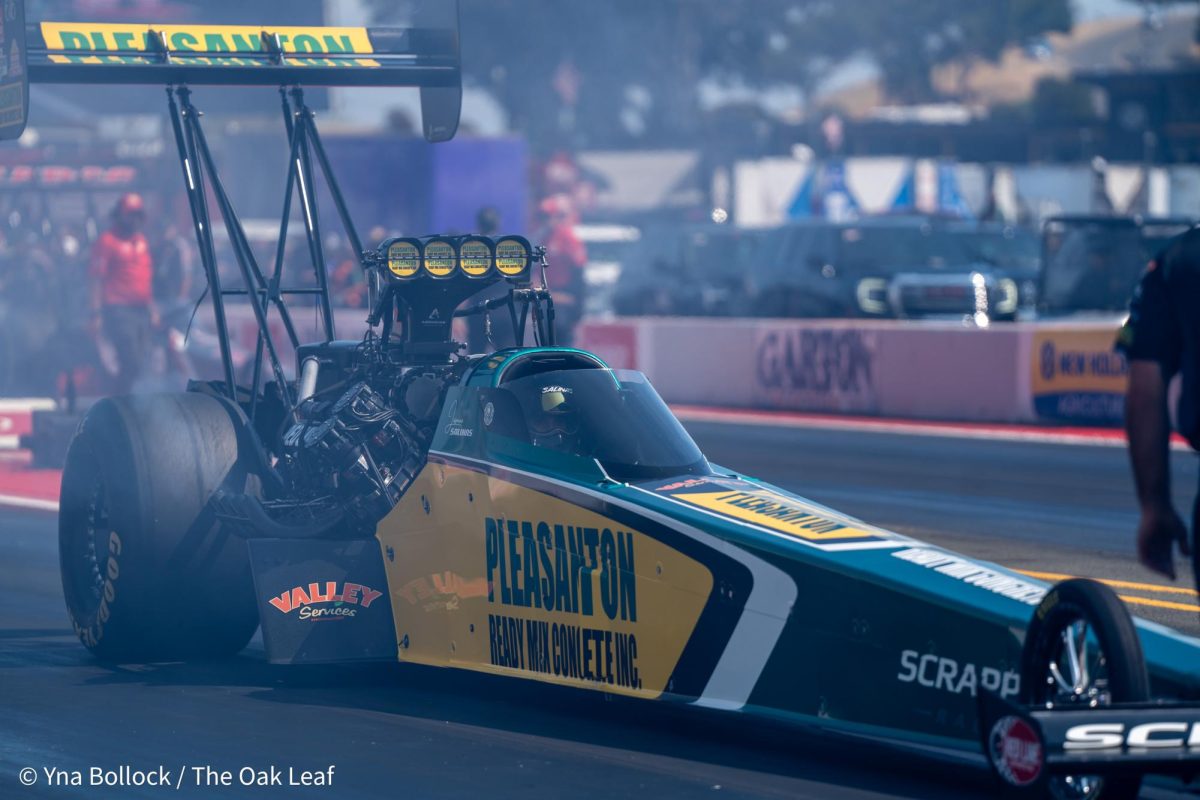 Top Fuel driver Jasmine Salinas is the 9th seed after a run of 3.725 ET at 329.10 mph at the DENSO NHRA Sonoma Nationals on Saturday, July 27, 2024 in Sonoma.