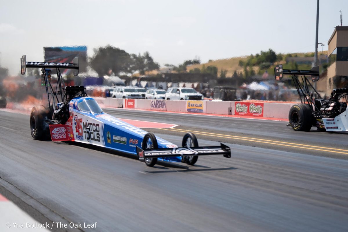 Top Fuel driver Antron Brown wins the first round of the day against Shawn Reed with a run of 3.740 ET at 331.12 mph at the DENSO NHRA Sonoma Nationals on Sunday, July 28, 2024 in Sonoma. 