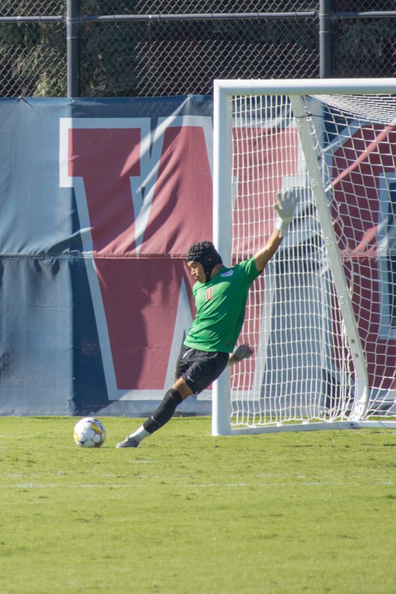 Goalkeeper Abel Calvillo launches the ball down field against Cañada at home on Tuesday, September 10, 2024.