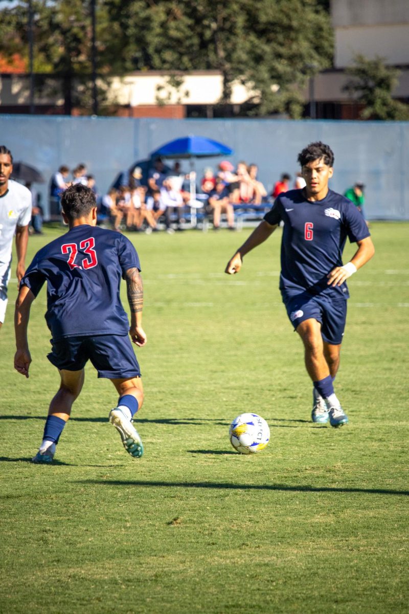 Midfielders Dominic Sanchez and Camden Stallings work together as the Bearcubs take possesion against Cañada at home on Tuesday, September 10, 2024.