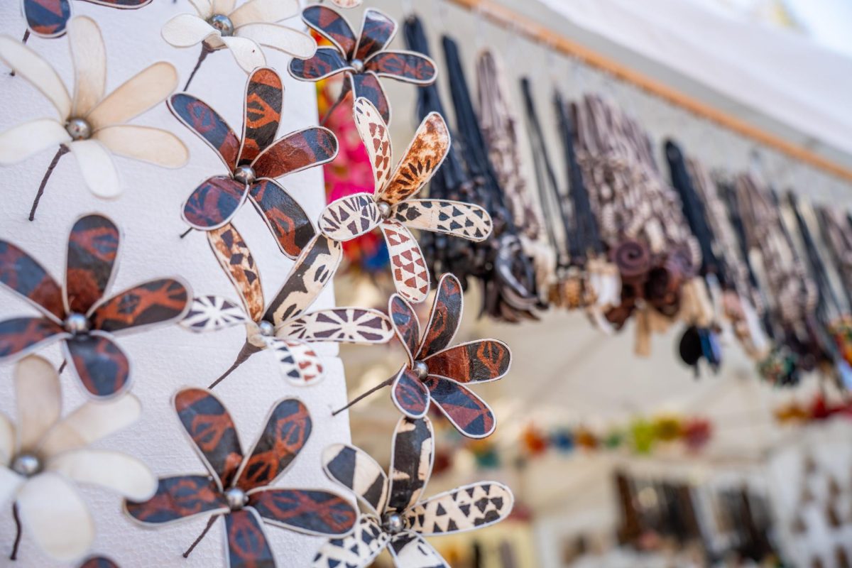 Floral hairpins, necklaces and more are available at the Pacific Islander Festival in Rohnert Park on August 24, 2024.