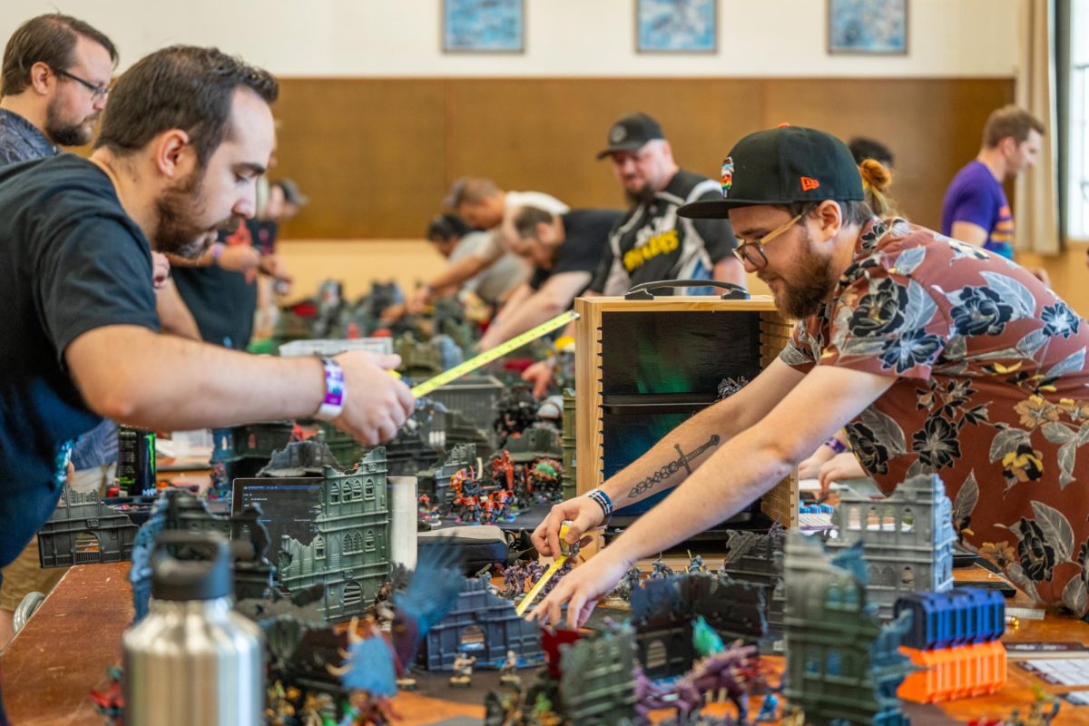 Participants prepare for the "Warhammer 40k" tournament at Sonoma Con in Santa Rosa on Saturday, August 31, 2024.