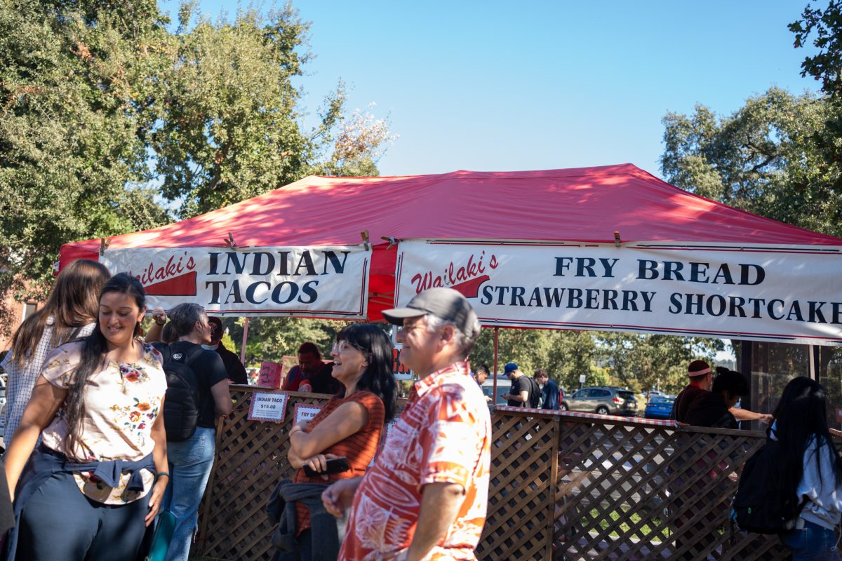 Wailaki's made Indian tacos, fry bread, and strawberry shortcake available for purchase at the Indigenous Peoples' Celebration on the Santa Rosa campus on Monday, Oct. 14, 2024.