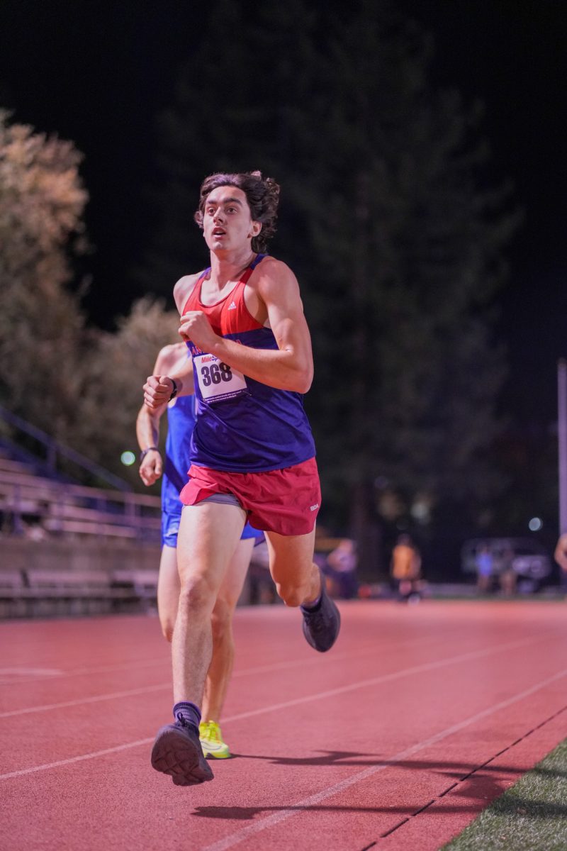 Bear Cub Lium Williams competes in the Men's 5k run at Bailey Field on Friday, Sept. 27, 2024
