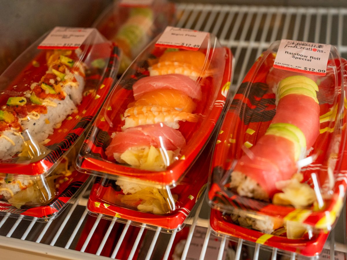 Various types of sushi rolls are available for purchase at the Bear's Dean in the Bertolini Student Center on the Santa Rosa campus on Wednesday, Oct. 30, 2024.