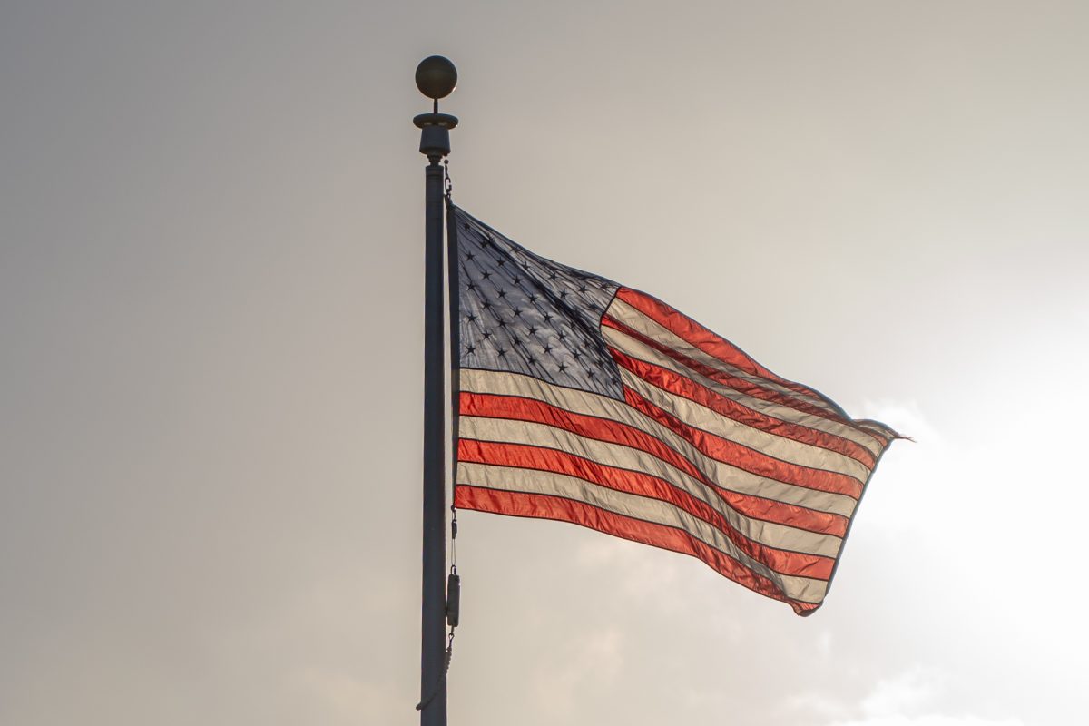 The American flag flown on the Santa Rosa campus in October 2024