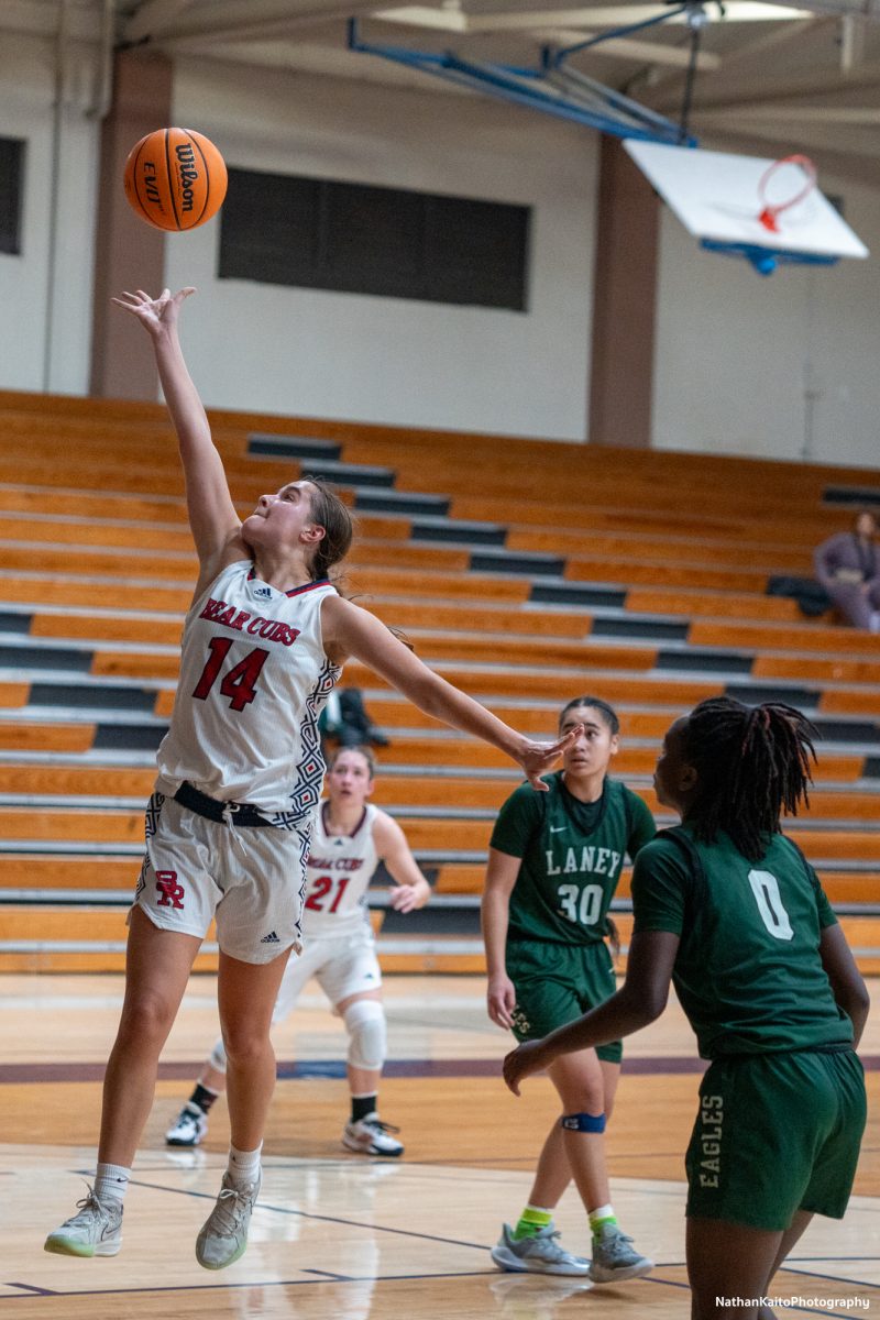 Bear Cubs’ guard Kaia Eubanks beats her marker and lands a layup against Laney at Haehl Pavilion on Friday, Nov. 22, 2024. 