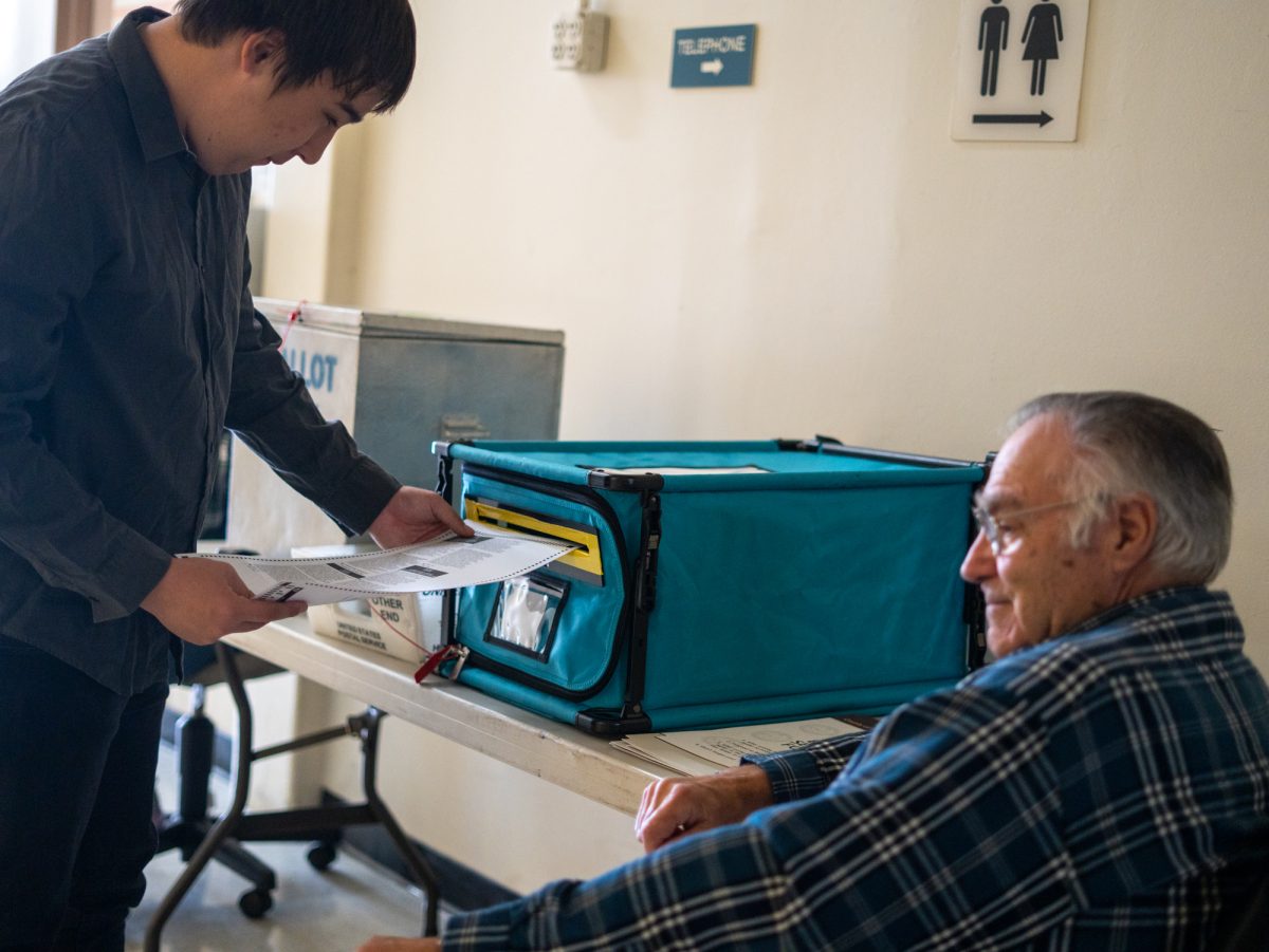 Oak Leaf reporter Nathan Kaito Morris casts his vote at the Registrar of Voters in Santa Rosa on Nov. 5th, 2024. 