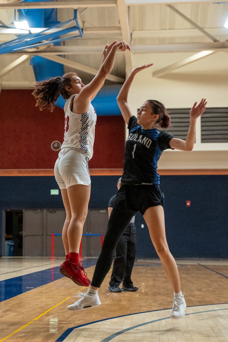 Bear Cubs guard/forward Ivy Gonzalez goes up for a 3-pointer against Solano at Haehl Pavilion on Tuesday Nov. 26, 2024.