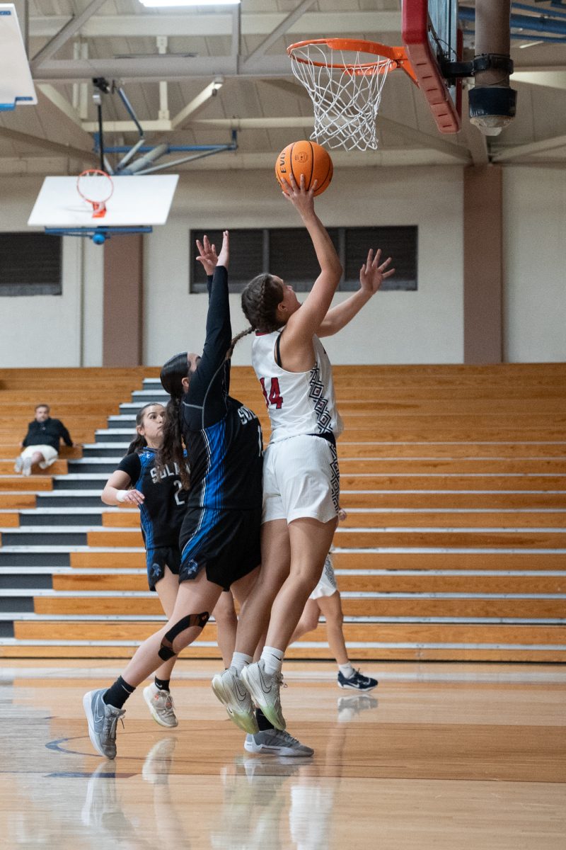 Bear Cubs forward Kaia Eubanks goes in for a layup during the game against Solano at Haehl Pavilion on Tuesday Nov. 26, 2024.