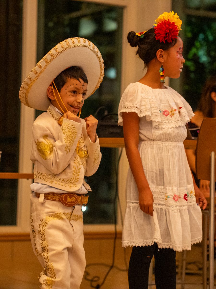 The children's category winner is announced for the Catrin/Catrina contest held during the Dia De Muertos celebration at the Bertolini Student Center on Wednesday, Oct. 23, 2024.