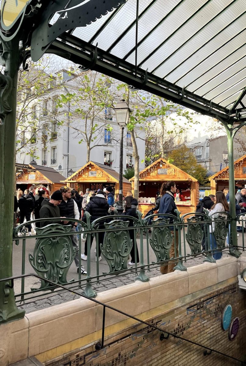 Student Ellie Hokerson-Brun explores Christmas markets during her first solo trip to Paris in 2023. 