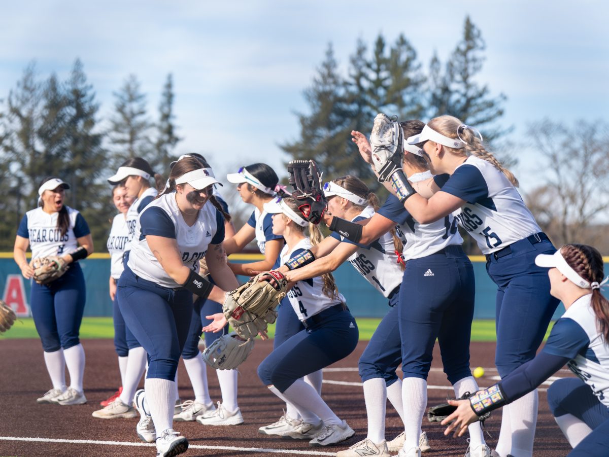 Sophomore outfielder Sofia Uricoechea jogs down the lineup to start game two against Hartnell at home on Friday, Jan. 24, 2025.