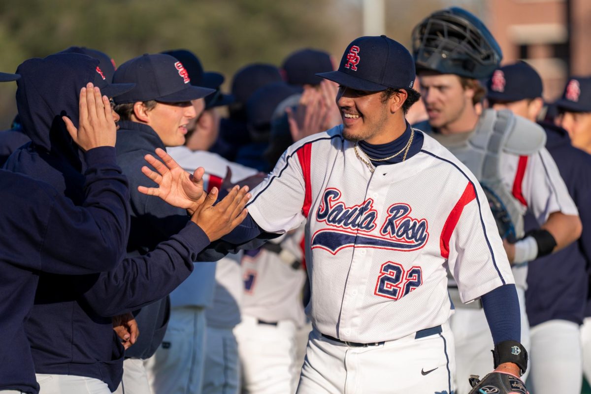 Bear Cubs pitcher Raul Valdivia throws a lights-out 2.0 innings to close out the ballgame against West Valley College on Tuesday, Jan. 28, 2025 in Santa Rosa.