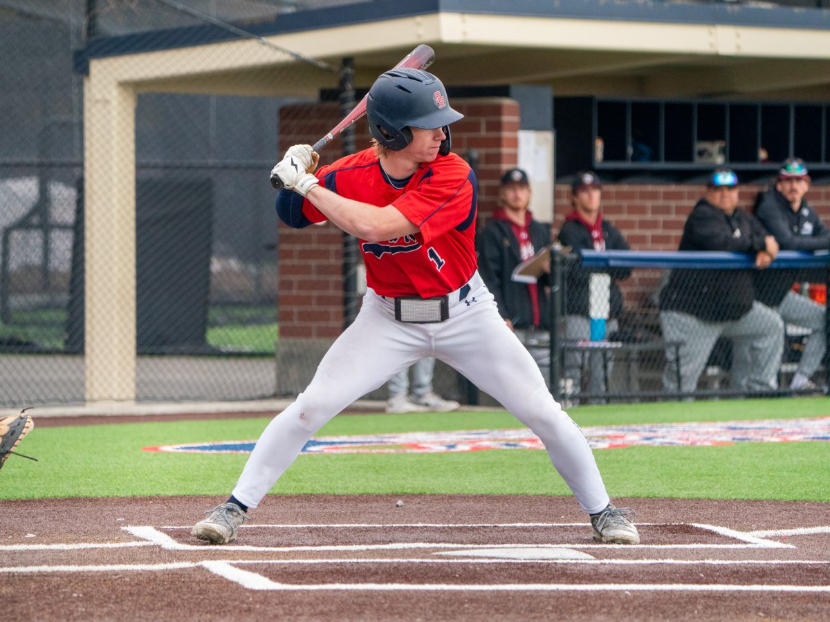 Outfielder Ayden Herrguth prepares to bat against Los Medanos at home on Wednesday, Jan. 29, 2025.