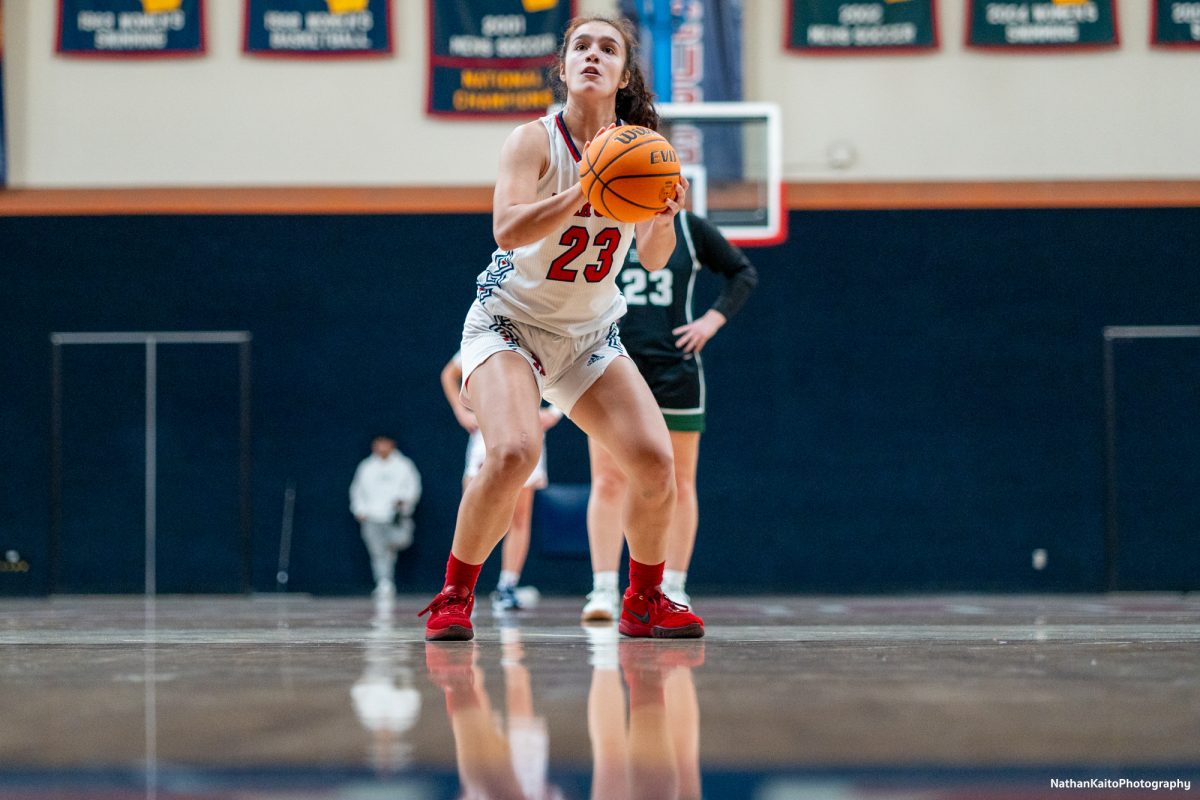 Bear Cubs' guard Ivy Gonzalez prepares to take a freethrow against Diablo Valley at Haehl Pavilion on Saturday, Jan, 4, 2025.