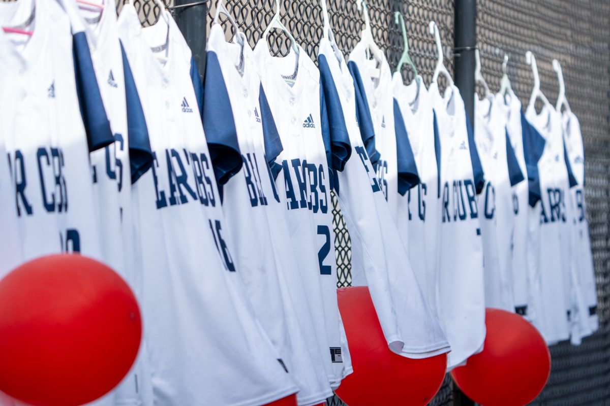 SRJC softball's jerseys drift in the wind at Marv Mayes Softball Field before the matchup against Folsom on Tuesday, Mar. 4, 2025. 